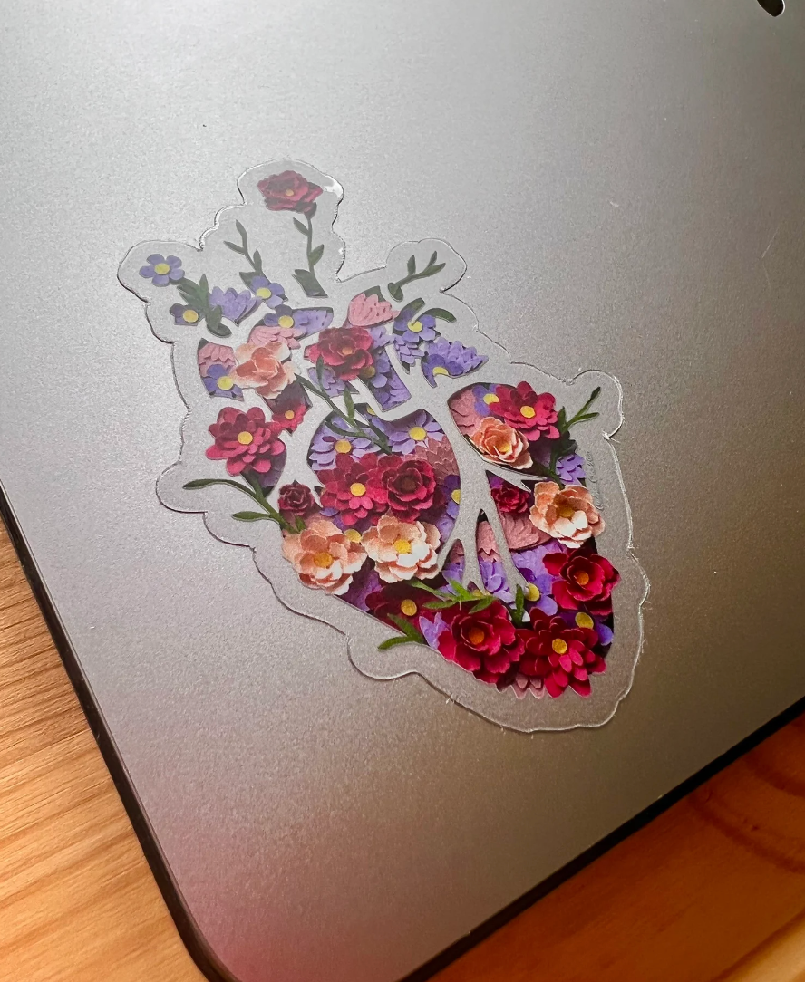 ACira Studio LLC - Wholesale Sticker - Blooming Heart Sticker1