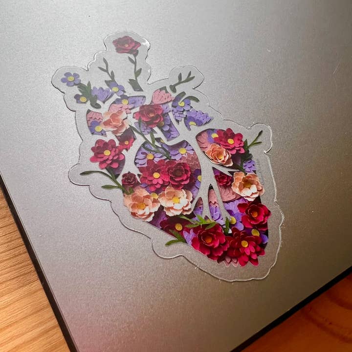 ACira Studio LLC - Venta al por mayor Pegatina - Pegatina de corazón floreciente.1