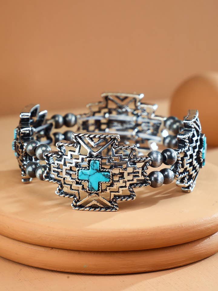 Navajo Western Aztec Stretch Bracelet for wholesale by Urbanista