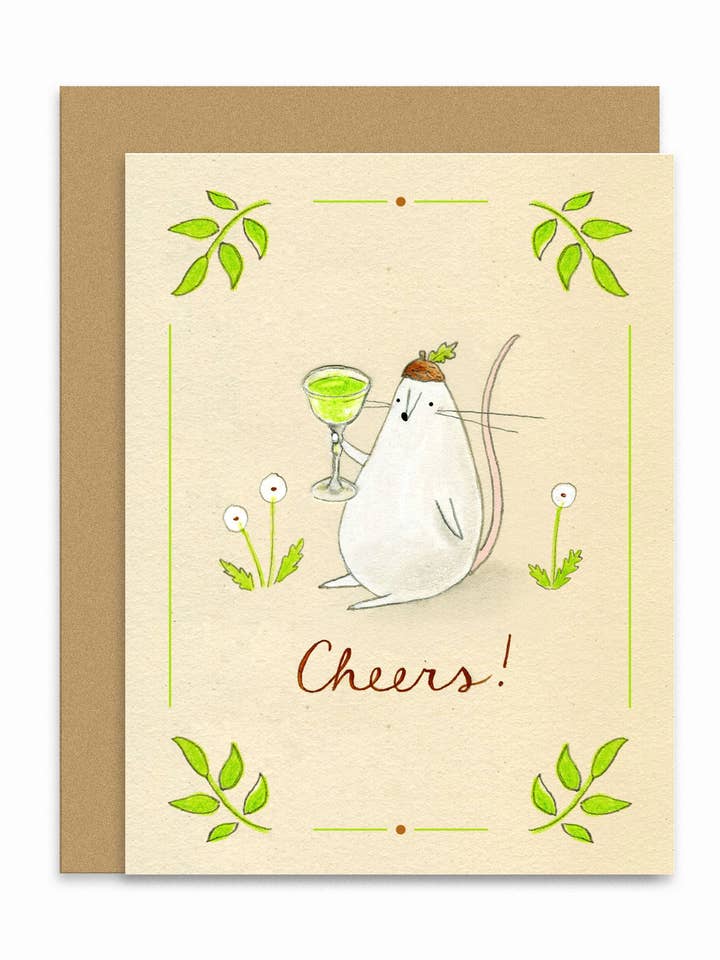 Cheers Mouse for wholesale by Lindsay Blevins Illustration