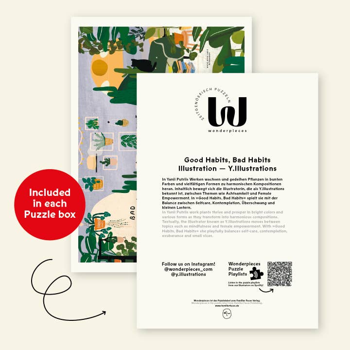 Wonderpieces - Wholesale Puzzle - Adult - »Good Habits, Bad Habits« Puzzle | Y.Illustrations2