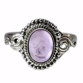 Amberman – wholesale Cocktail/Statement Ring – Ametist sten Sterling Silver Ring1