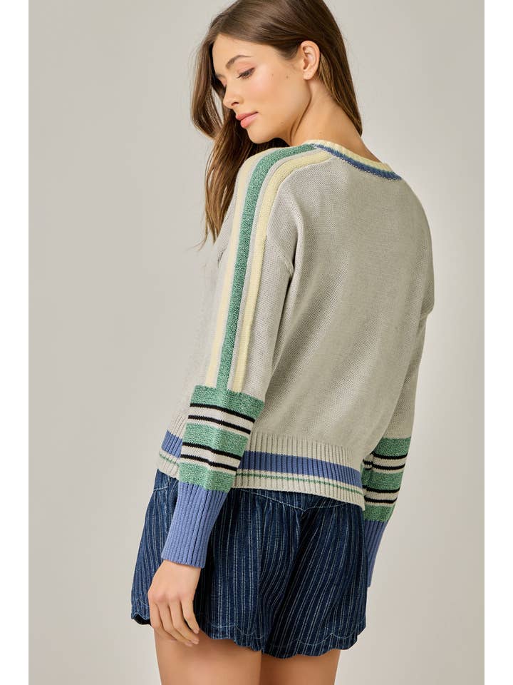 Mystree - Wholesale Knit Sweater - Women's - 61359 Color Block Pullover Sweater4