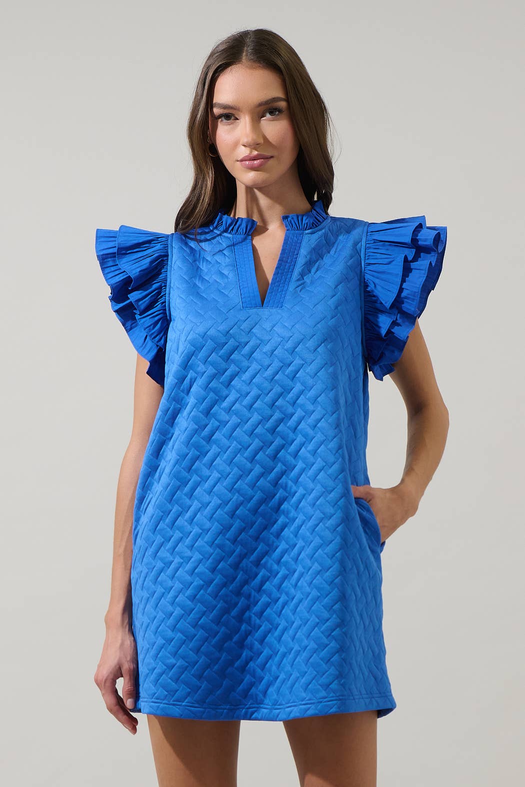 Sugarlips - Wholesale Dress - Women's - Yulia Quilted Adalee Ruffle Mini Dress5