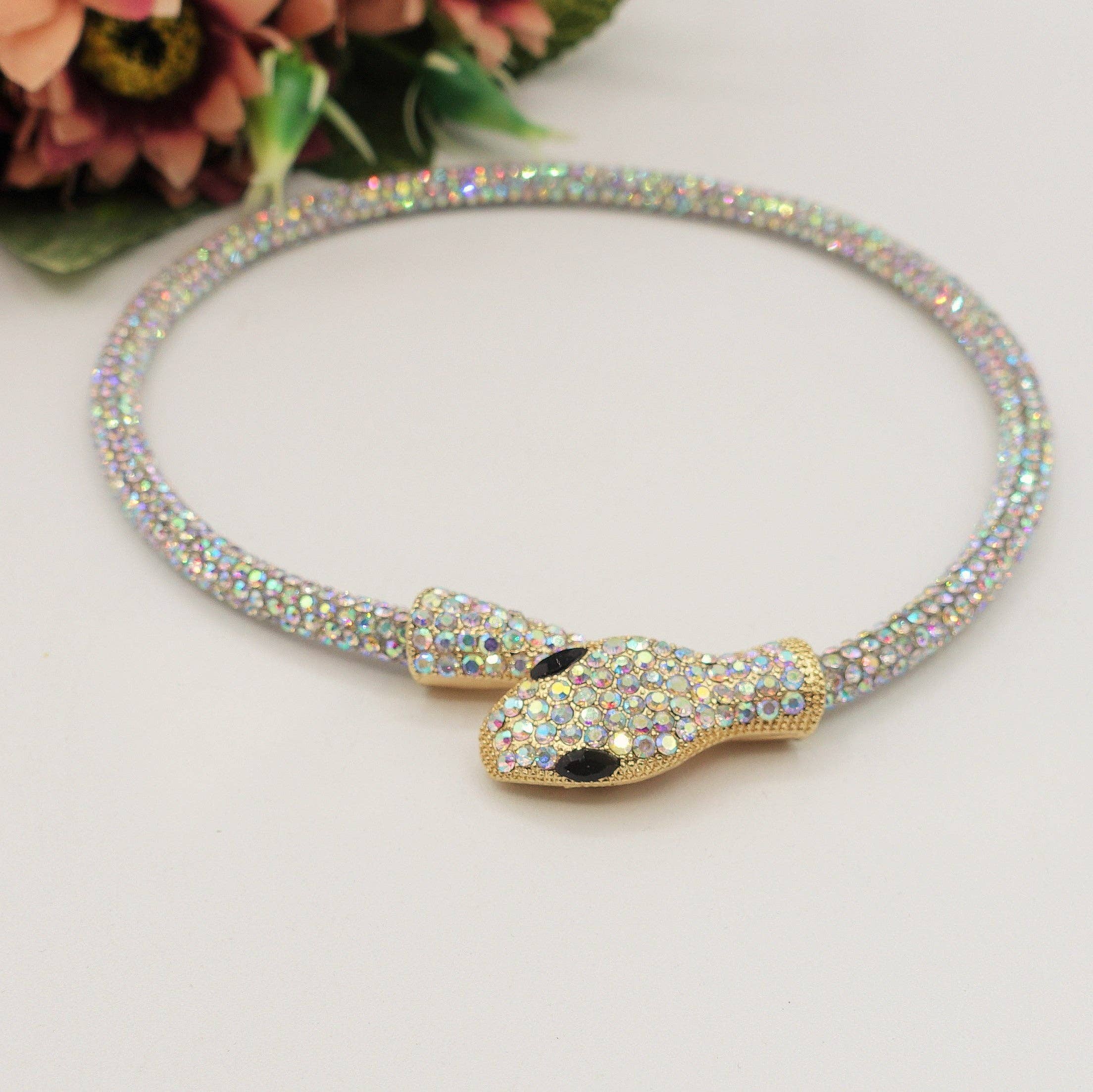 Daemon srls - Wholesale Choker/Collar - KAA CHOKER ~ Girocollo snodato a serpente con cubic zirconia8