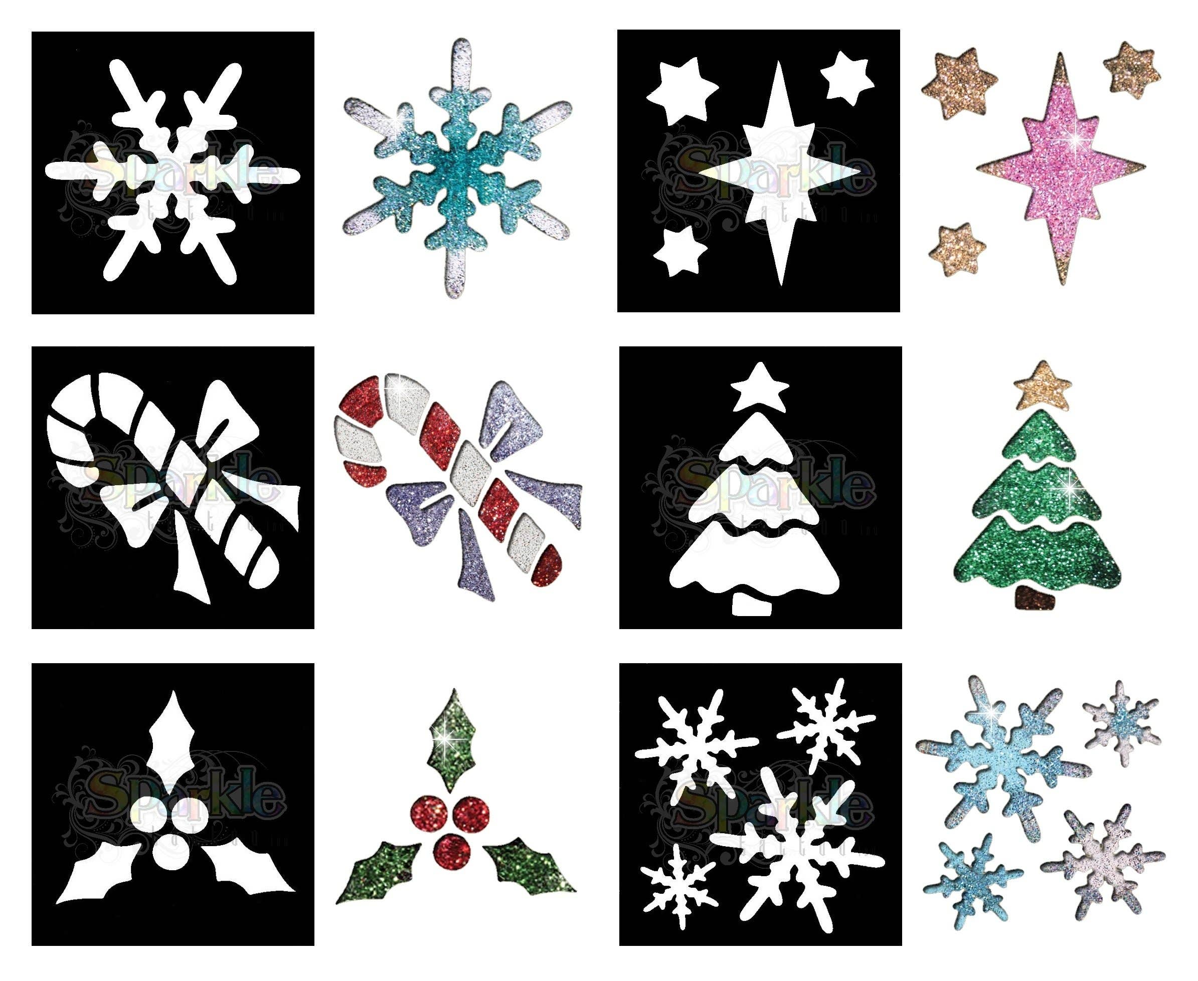 Sparkle Tattoo - Wholesale Stencil/Craft Die - Christmas Stencil Collection1