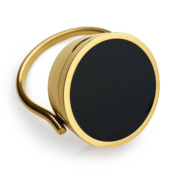 Bague Baume à Lèvres en Onyx Noir en Or 14K pour la vente par Get Balmy - USA