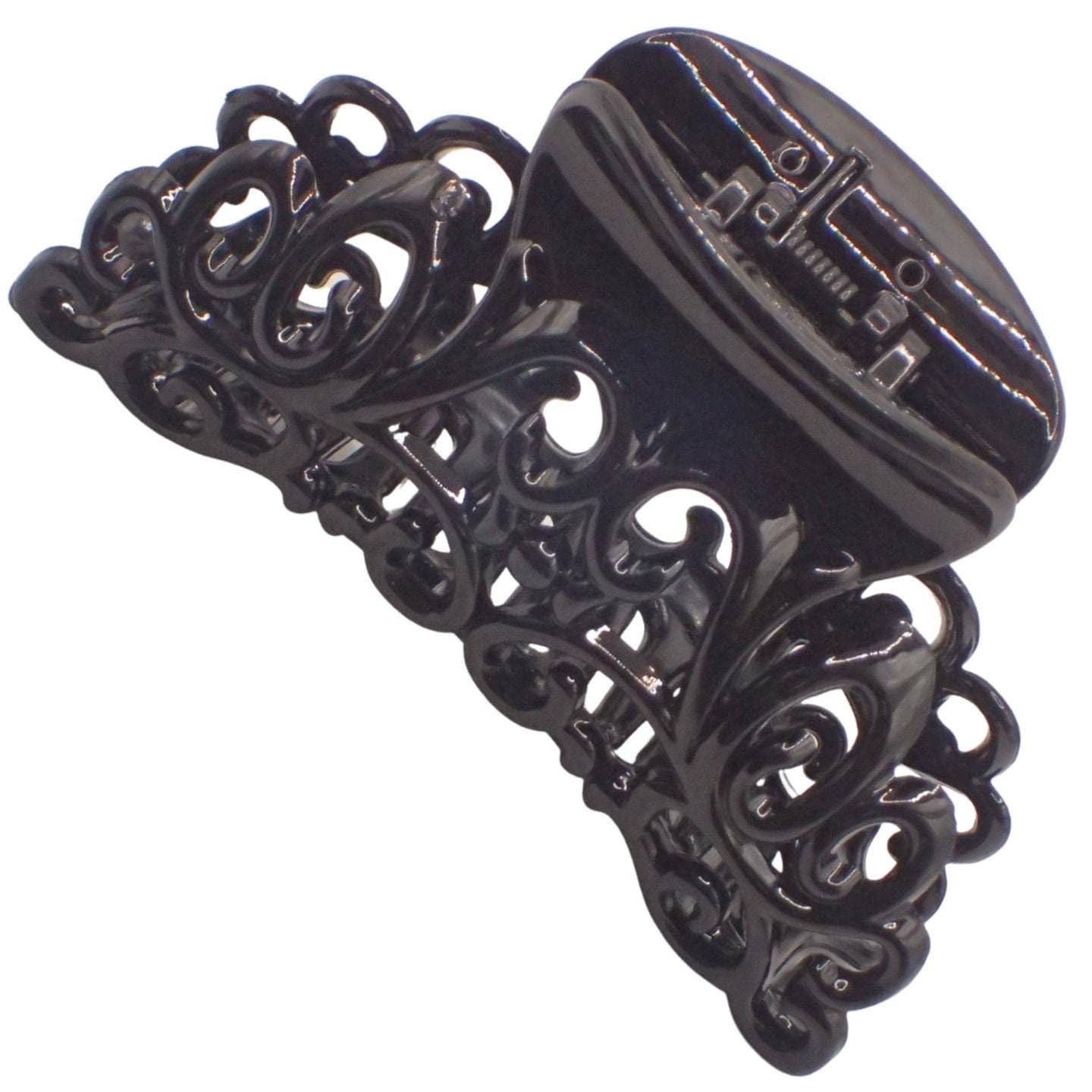 Topkids Accessories – wholesale Hair clip – Women’s – 9cm Black or Brown Tort Hair Claw Clip, Detailed Hair Claw for Women & Girls, Thick Hair Claw, Hair Clips Women Claw Clips, Medium Clamps & Claws for Thick Hair6