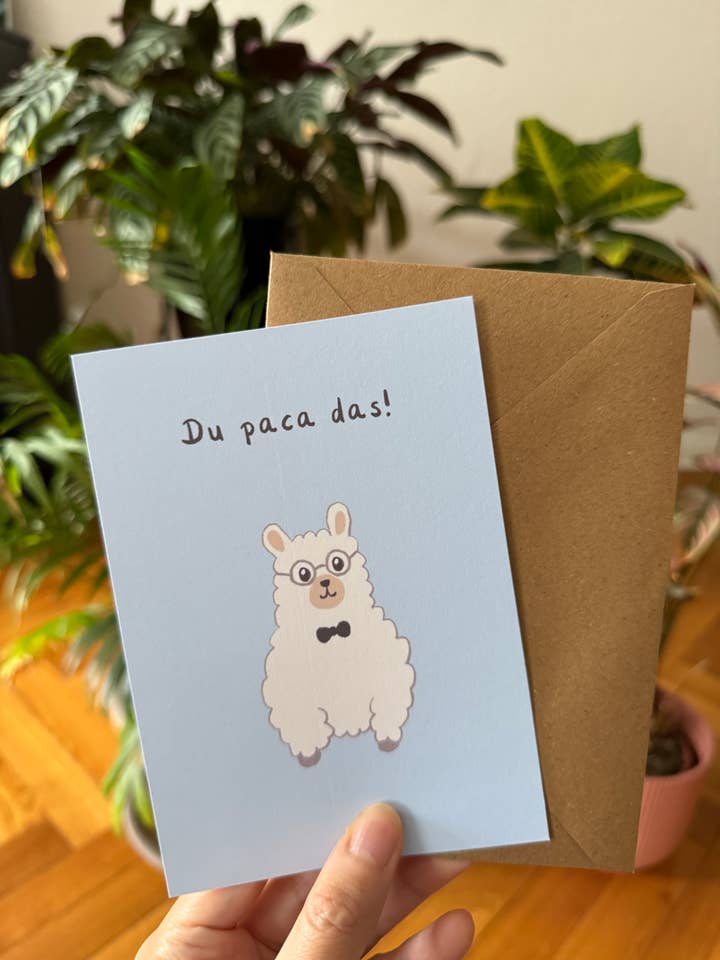 Encouragement Greeting Card - "Du Paca Das" for wholesale by Chumi Studio