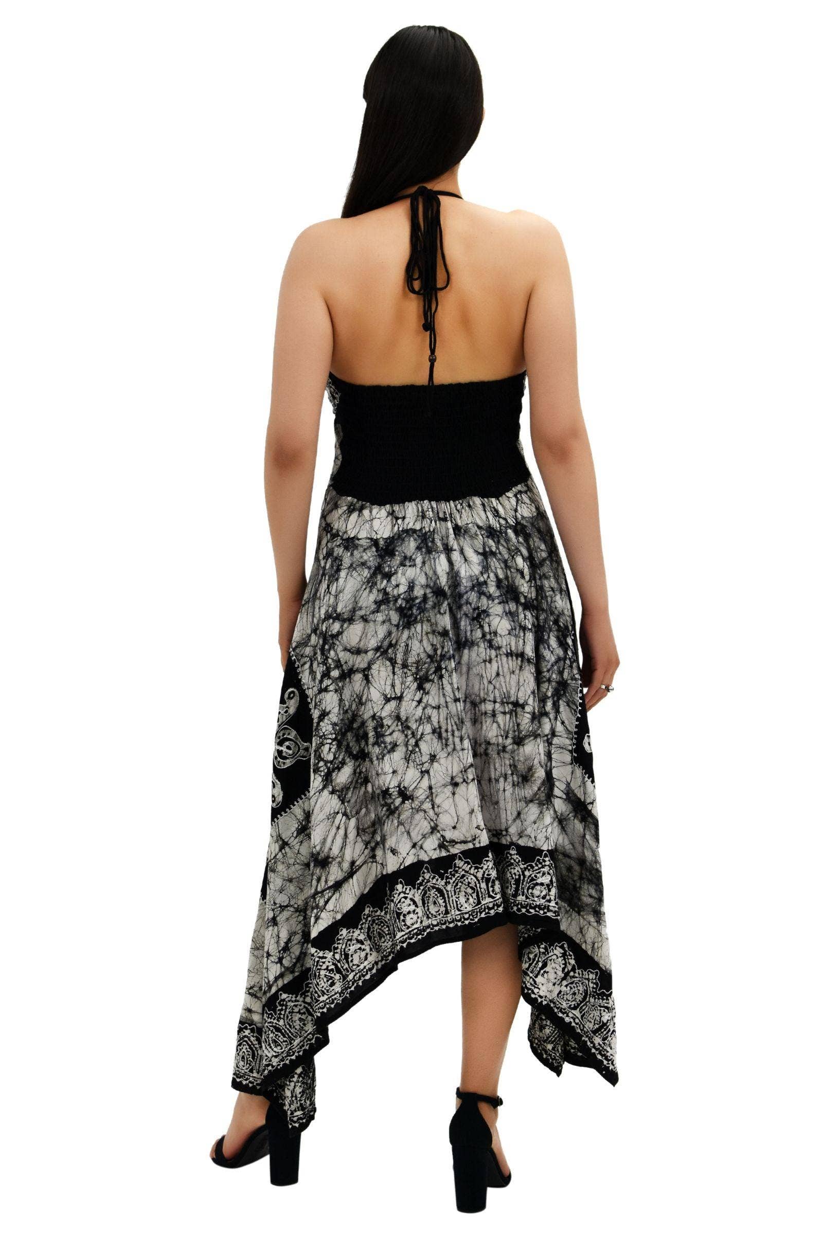 Advance Apparels – wholesale Dress – Women's – Batik Scarf Dress Elastic Back 145813