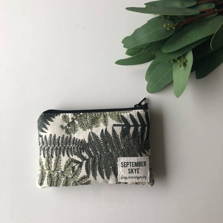 Mini portamonete in foglia botanica per la vendita all'ingrosso da parte di September Skye Bags & Accessories