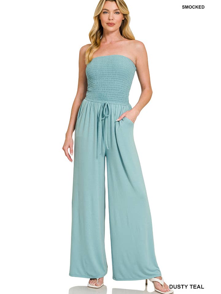Vanilla Monkey - Wholesale Jumpsuit - Women's - Smocked Tube Top Jumpsuit5