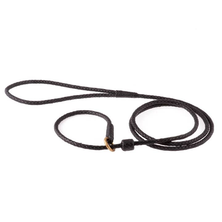 Braided Leather Slip Lead with Stopper for wholesale by Alvalley