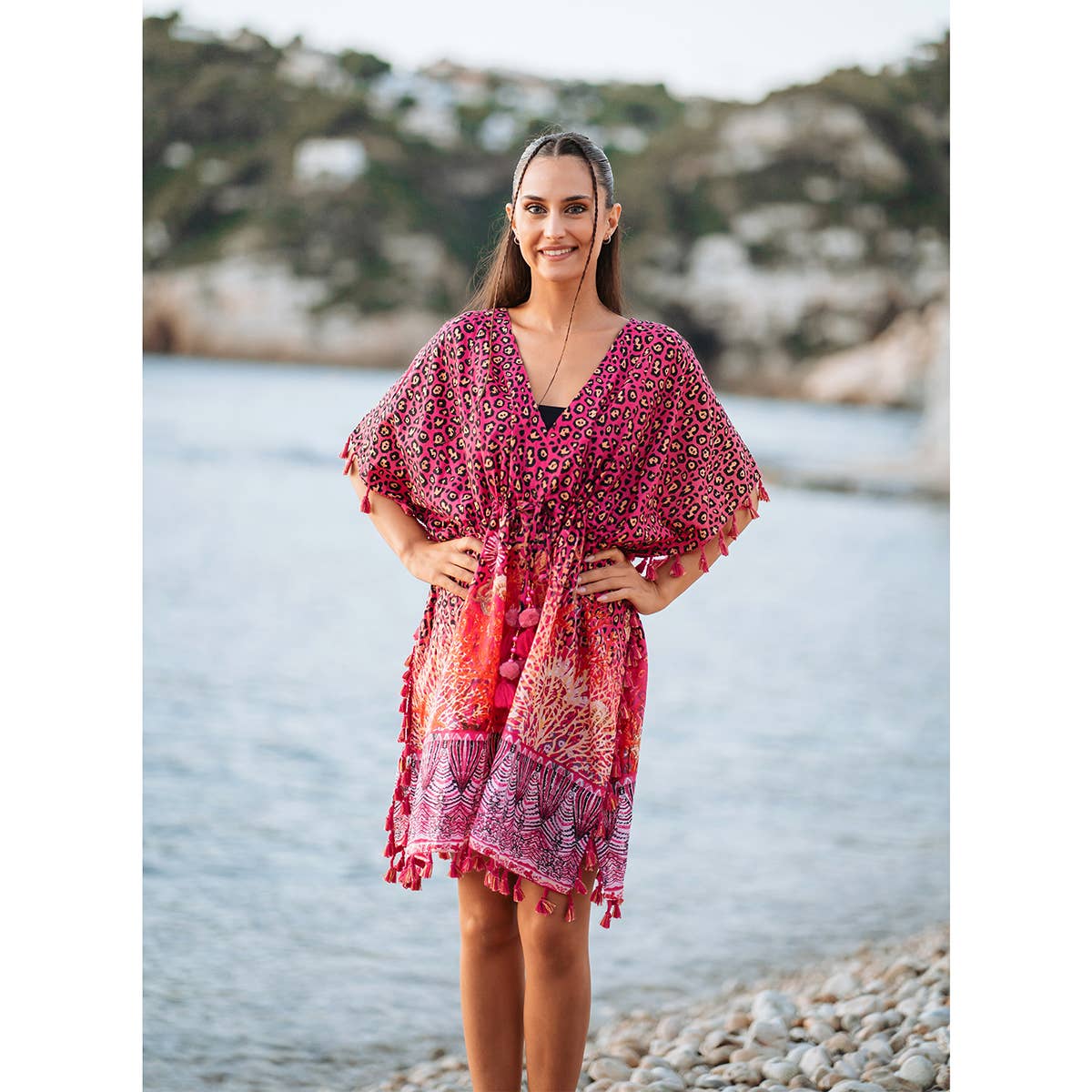 Isla Bonita By Sigris - Wholesale Kaftan - Dames - Isla Bonita By SIGRIS Kaftan Seychelles in roze0