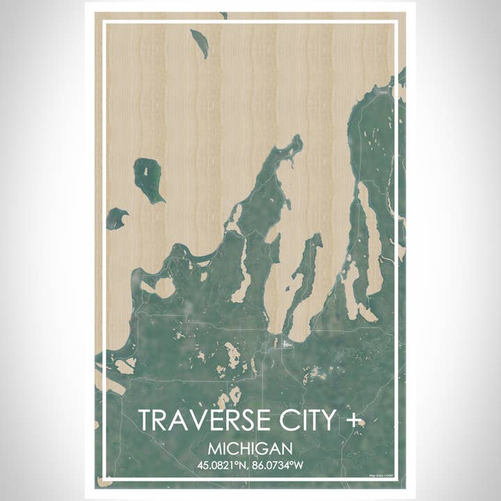 JACE.design - Wholesale Art Print - Traverse City + MI Map Print Afternoon2