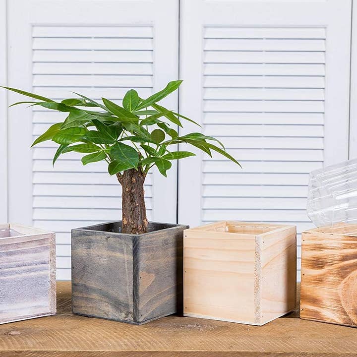 UNIMIX FLORAL – wholesale Plant pot – Liners Clear Plastic Square Wood Boxes Pot Planters & Basket1