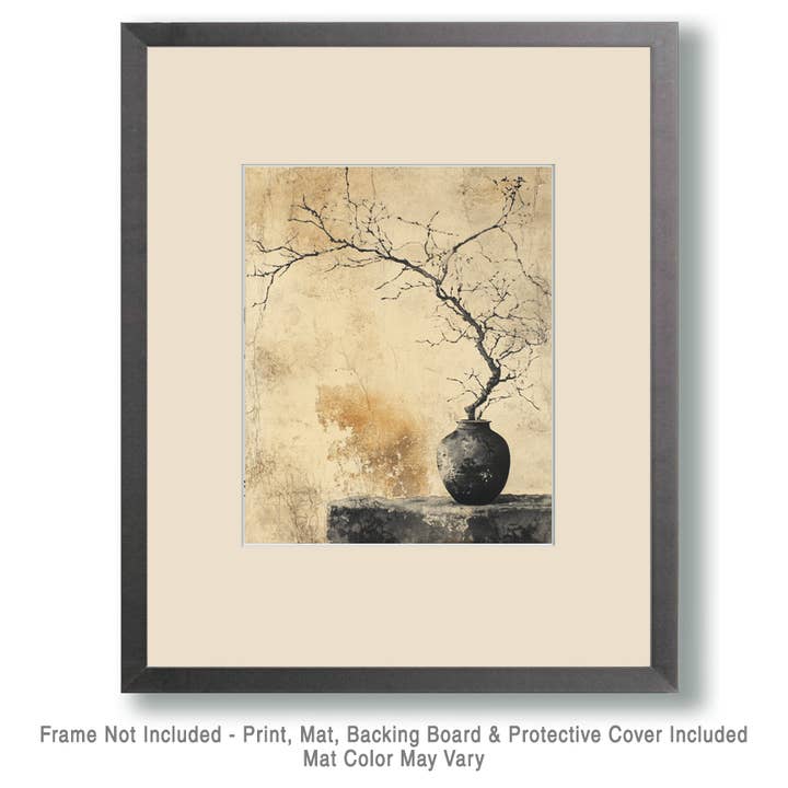 Mowbi - Wholesale Art Print - Vintage Style Wabi-Sabi Still Life - Zen Art for Meditation Home Decor Wall Art Prints – 8″x10″ Artwork – 11″x14″ Matte1