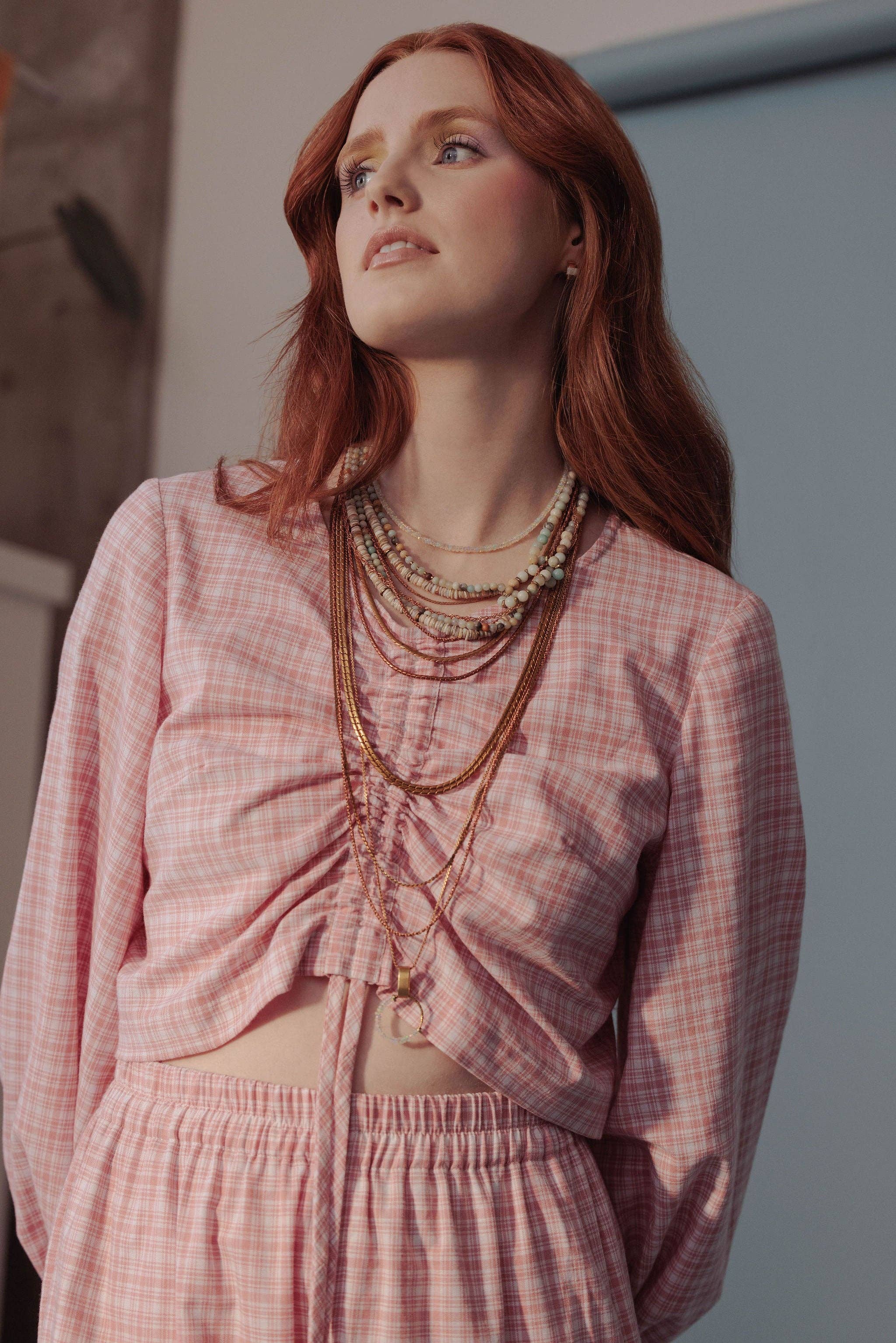 Hailey Gerrits - Vente Collier maille et chaîne - Collier Cascade1