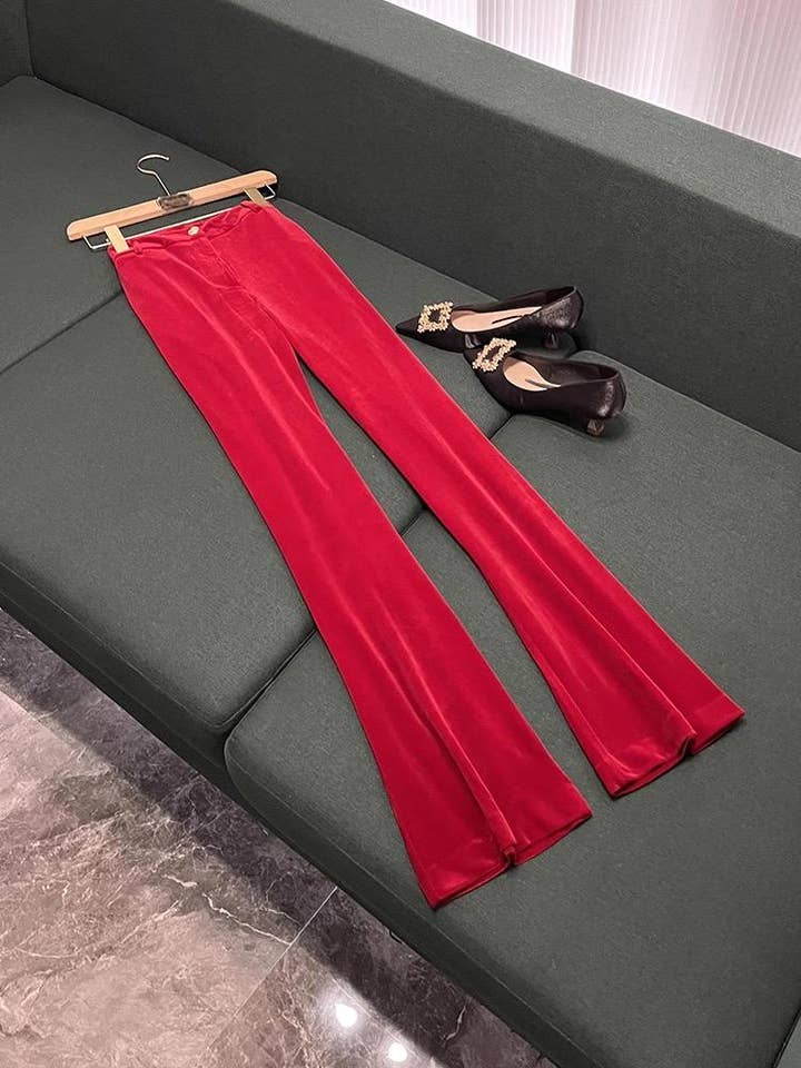 Sanyao Fashion – Engroshandel Habitter – til kvinder – SY517Y Fløjl Skræddersyet Jakkesæt til Kvinder – Blazer & Bukser12