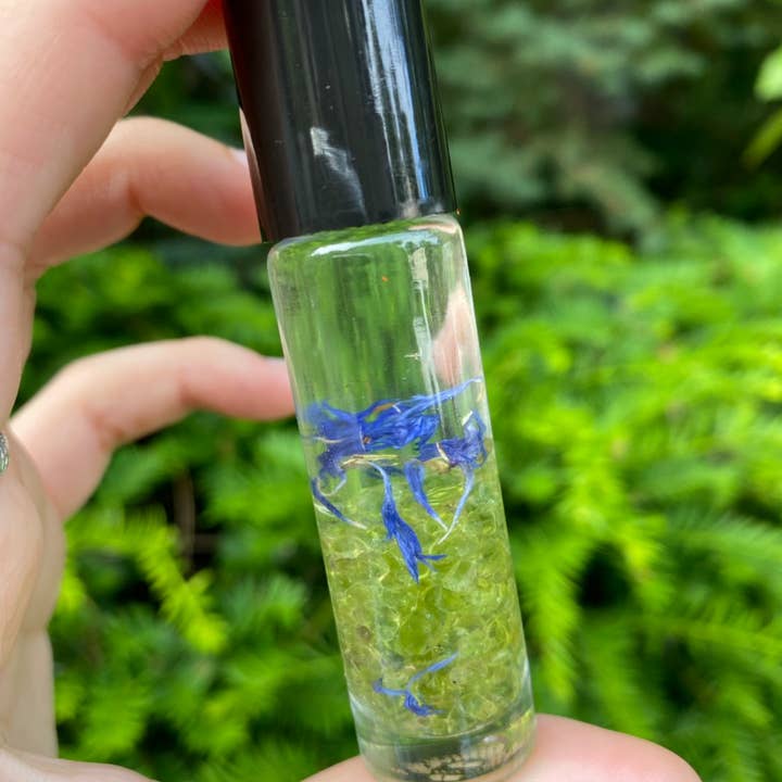 Peridot Crystal Perfume Roller for wholesale by Sapphire & Sage