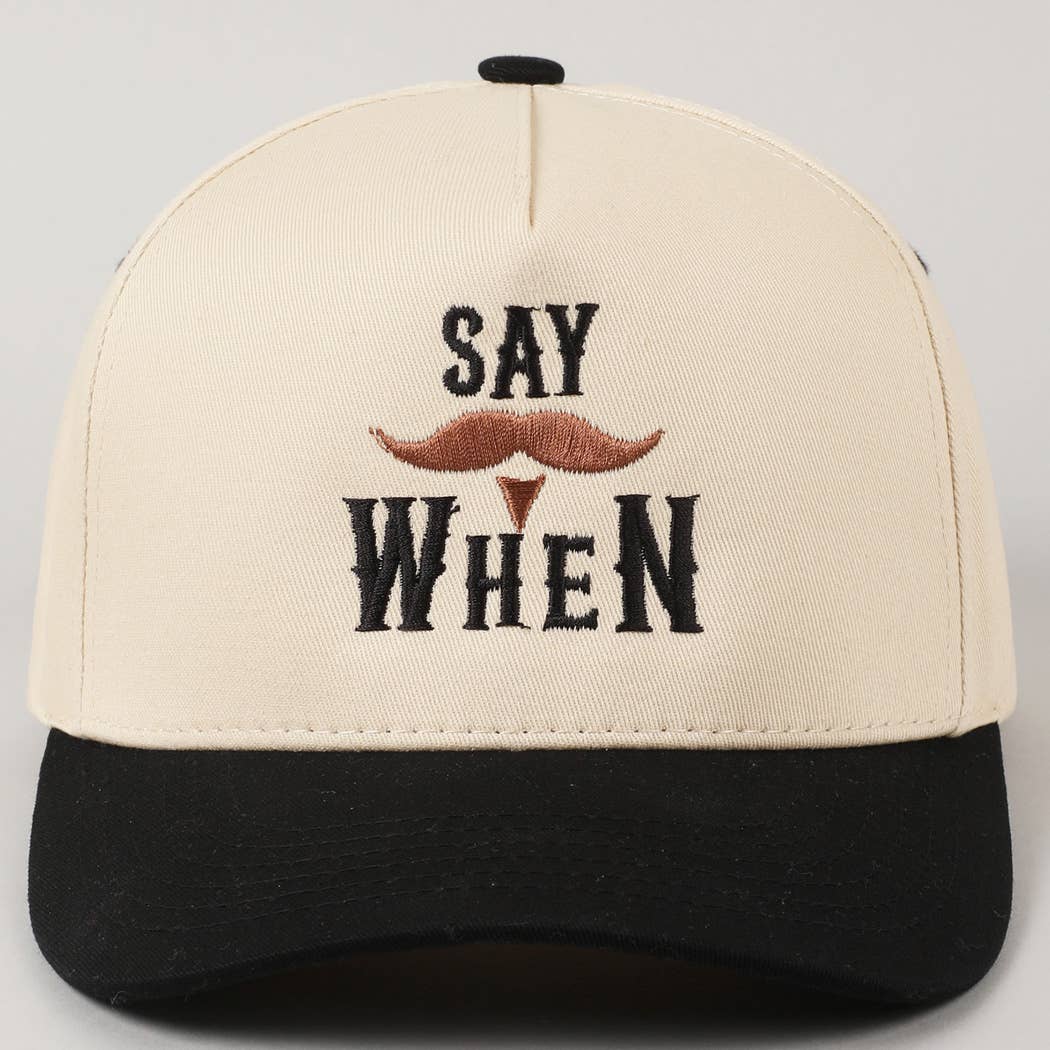Fashion City - Wholesale Trucker Hat - Unisex - Say When  Mustache Tombstone Two-Tone Trucker Hat0
