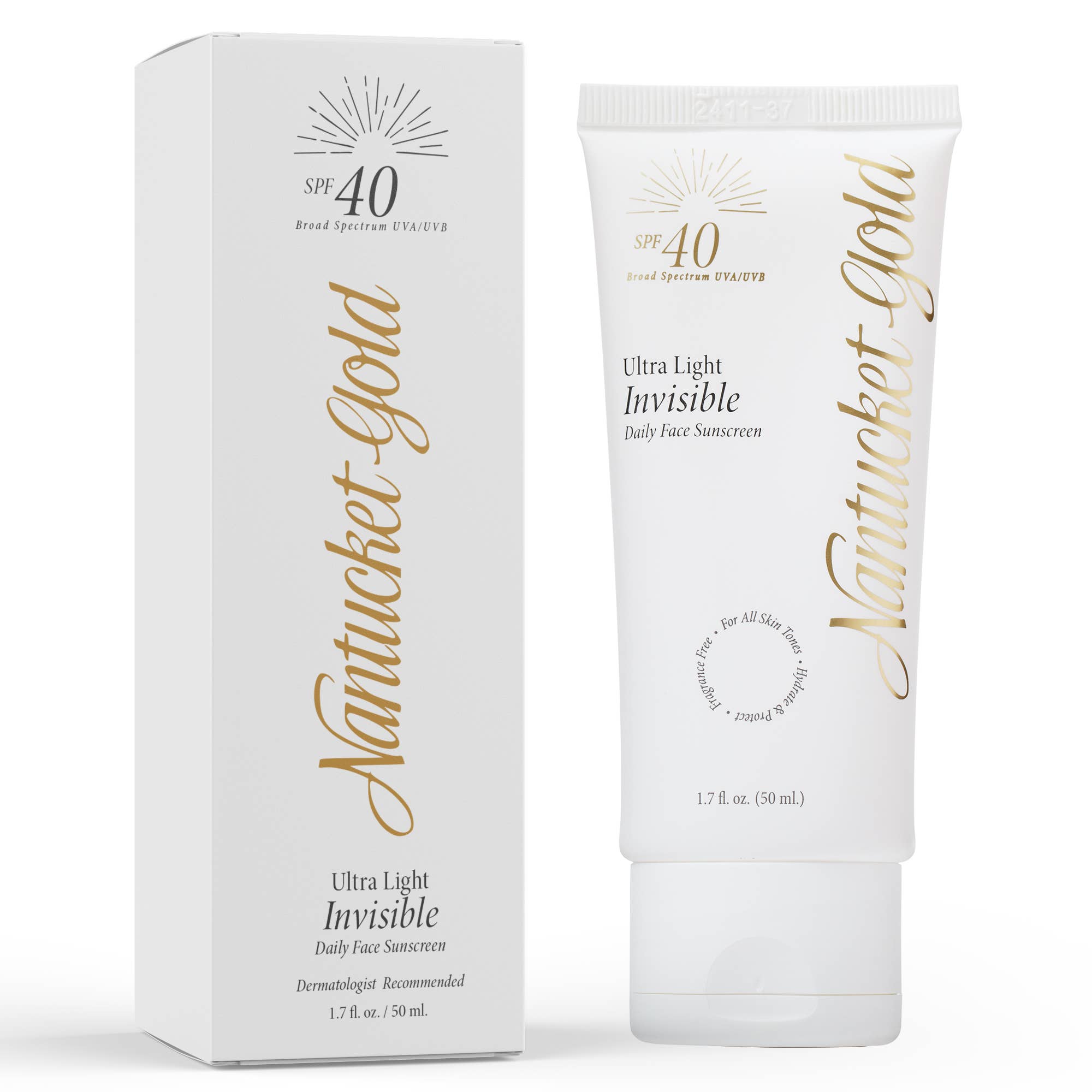 Nantucket Gold - Wholesale SPF Moisturizer - Nantucket Gold Invisible Daily Face Moisturizer with SPF 402