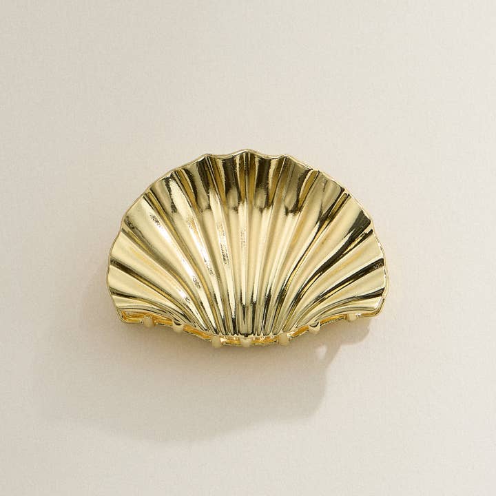 Frem - Wholesale Hair Clip - Women's - Shell Claw Clip in Gold or Silver Finish