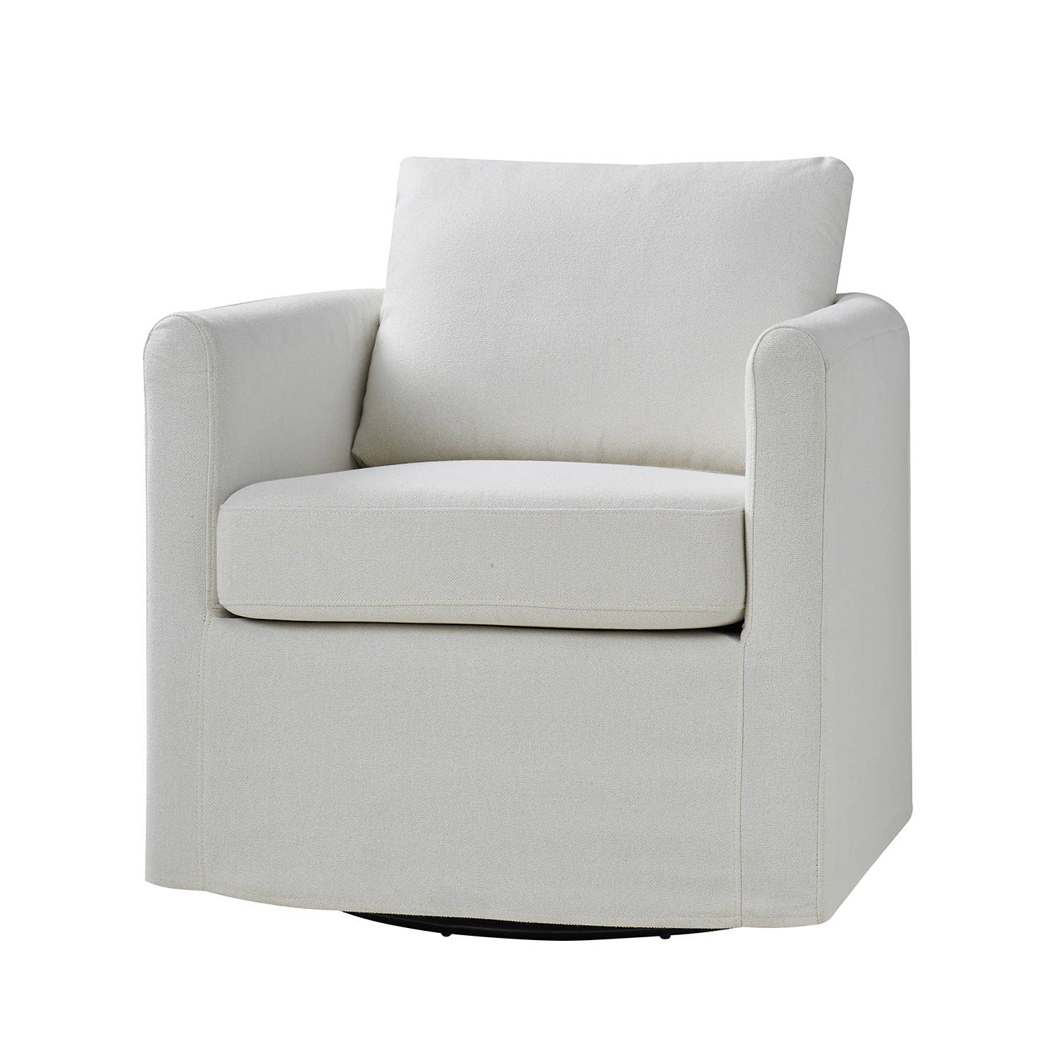 Karat Home - Wholesale Chair - Asser Slipcovered Swivel Chair3