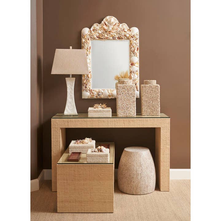 LOOMLAN - Wholesale Wall Mirror - Shell Square Framed Wall Mirror1