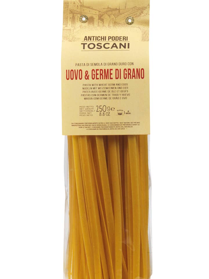 Egg Tagliatelle Pasta with Italian Wheat Germ 250g for wholesale by Antico Pastificio Morelli 1860