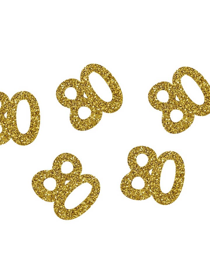 Table confetti - gold - set of 50 - number 80 for wholesale by P'tit Clown