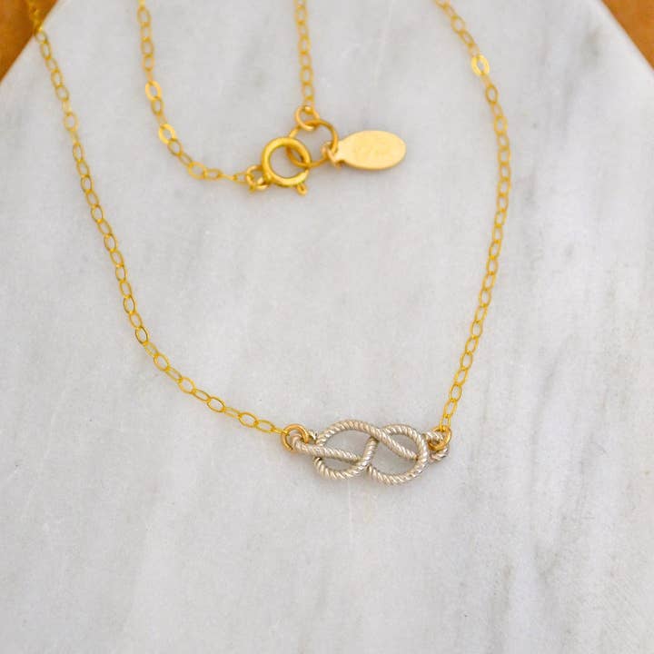 Foamy Wader - Wholesale Pendant/Charm Necklace - Sailor's Knot Necklace - nautical rope love knot necklace