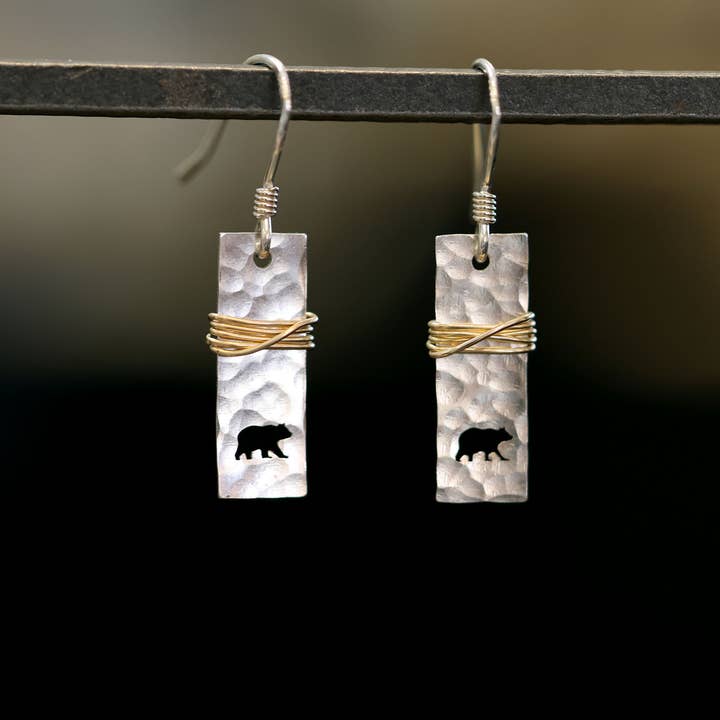 Bear Tag Earrings for wholesale by Altitude Jewelry