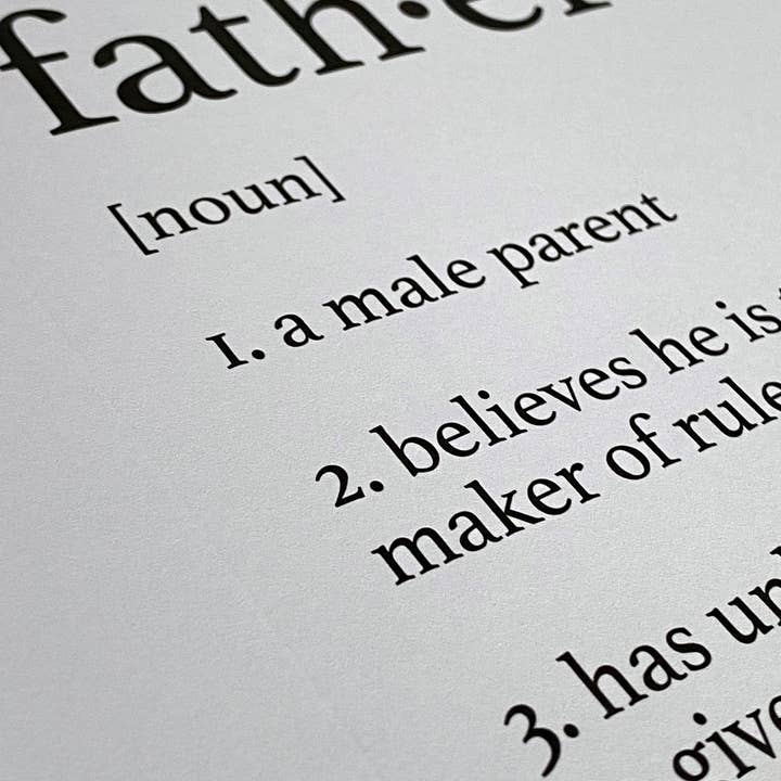 Prints With Personality - Wholesale Birthday Card - Dad birthday card: Dictionary definition of father/dad6