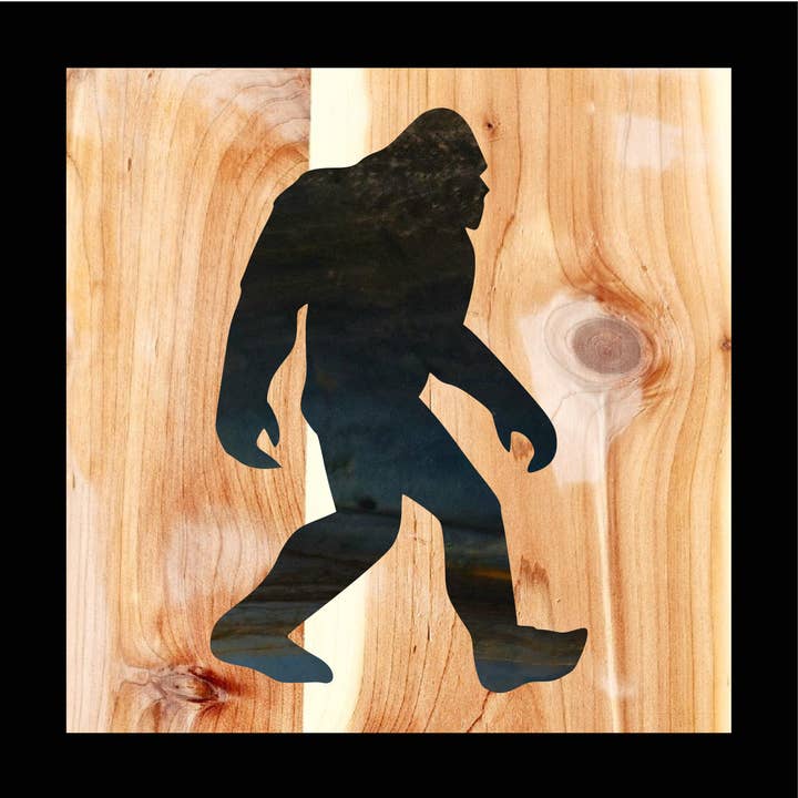 Sasquatch Silhouette Metal Sign for wholesale by Designed With Sparks