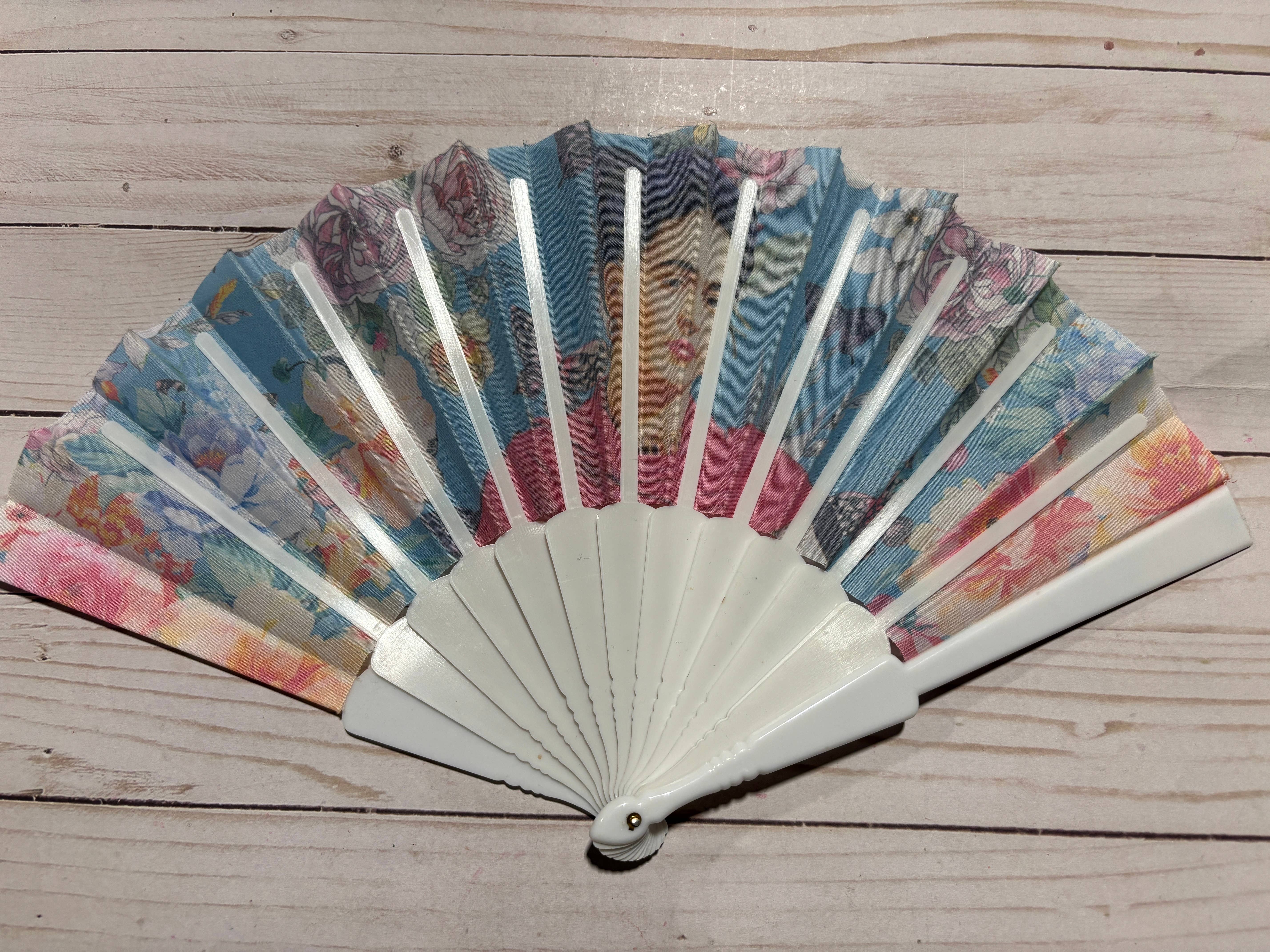 Viva Greetings - Wholesale Handheld Folding Fan - Frida Kahlo Design Hand Fan3