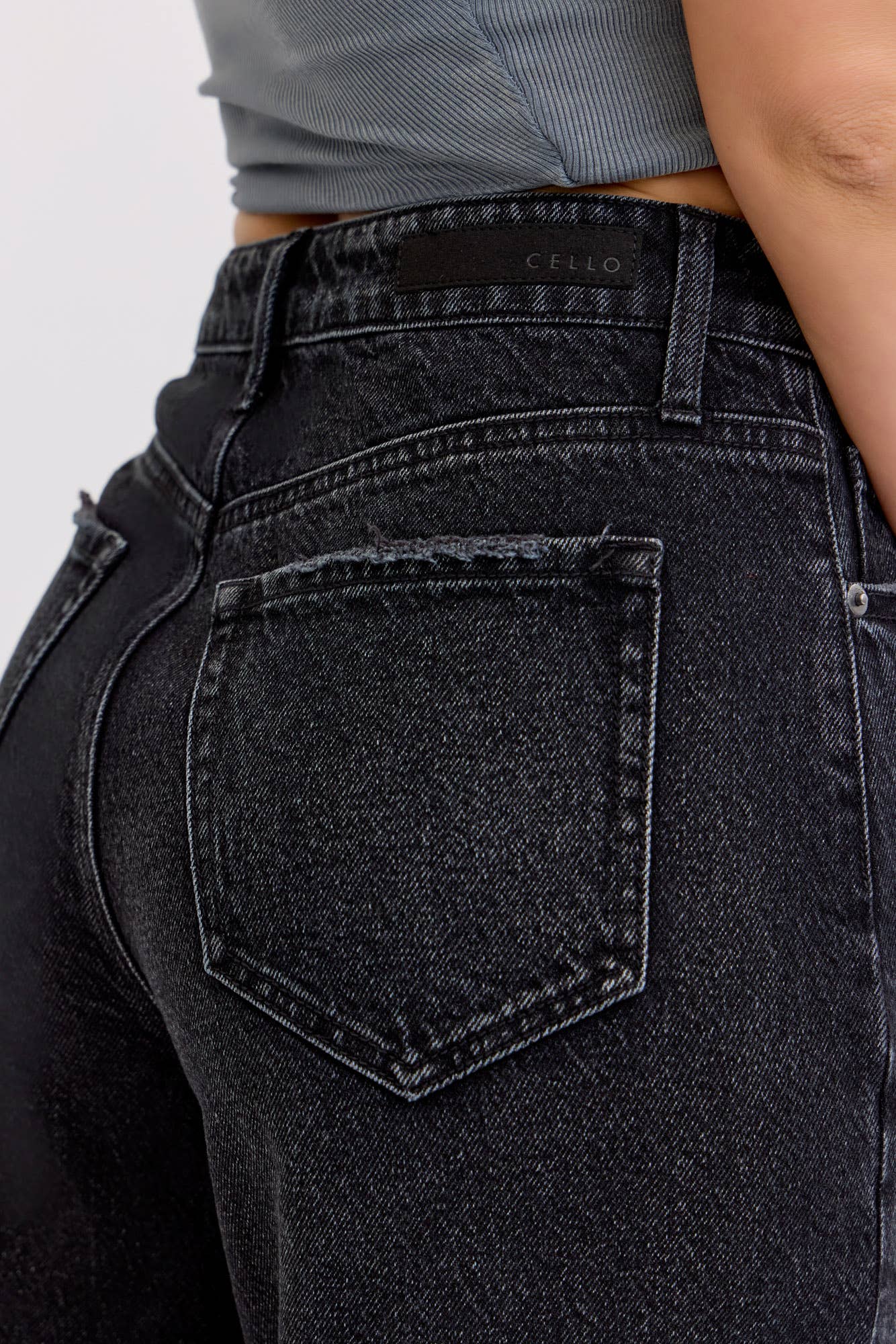 Cello Jeans - Wholesale Jeans - Women's - High Rise Crop Wide Leg [AM99748WB]7