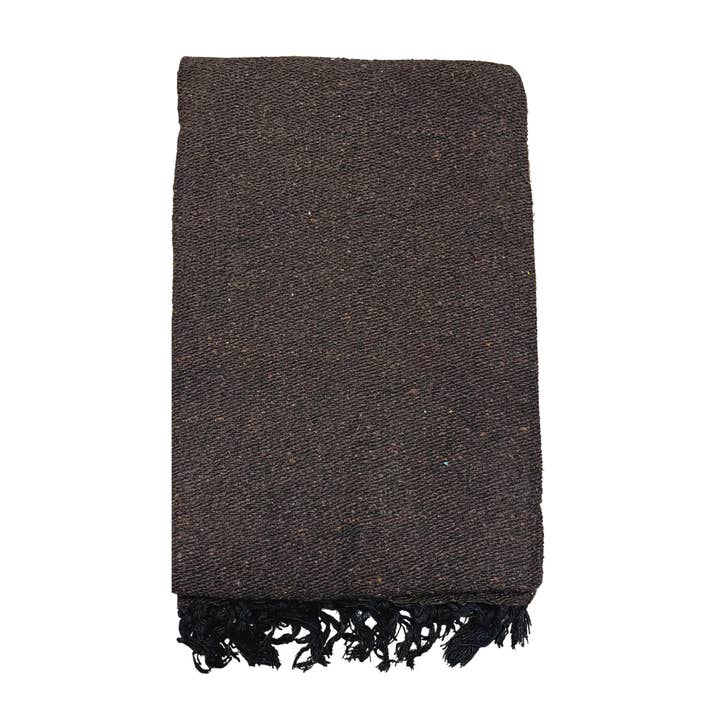 West Path - Wholesale Throw Blanket - Solid Brown Mexican Blanket