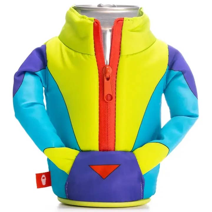 Insulated Can Cooler - The Miller - Multi Cyan for wholesale by Puffin Drinkwear