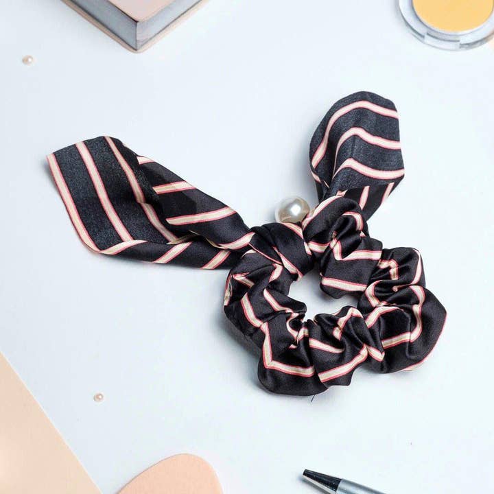 Adopte un Chouchou - Wholesale Scrunchie - Women’s - Black Short Scarf Scrunchie - Giula0