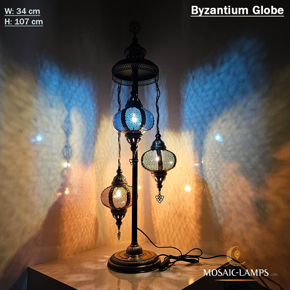 Mosaic Lamps – wholesale Floor lamp – Byzantium Motif Floor Lamp, Syrian Standing Lamp, Small Floo5
