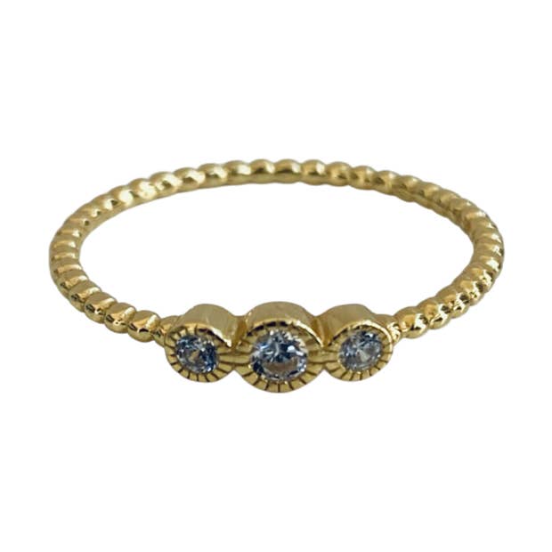 3 CZ Ring RN22015 for wholesale by Modern Opus