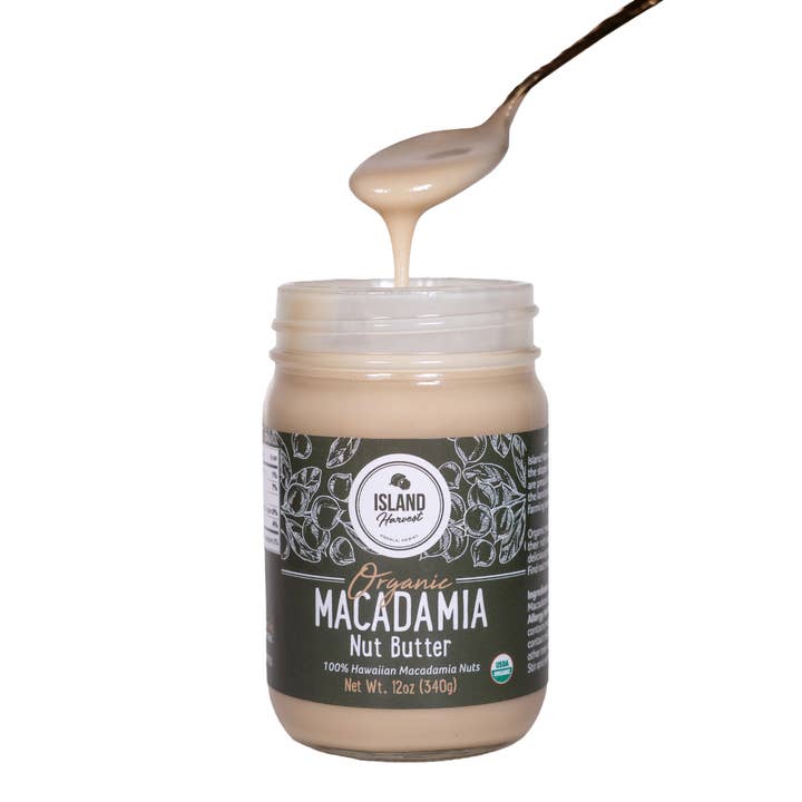 Organic Macadamia Nut Butter (12oz) for wholesale by Island Harvest