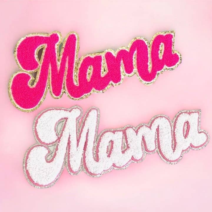 MAMA Large Chenille Patch for wholesale by Rosie Posie Patches