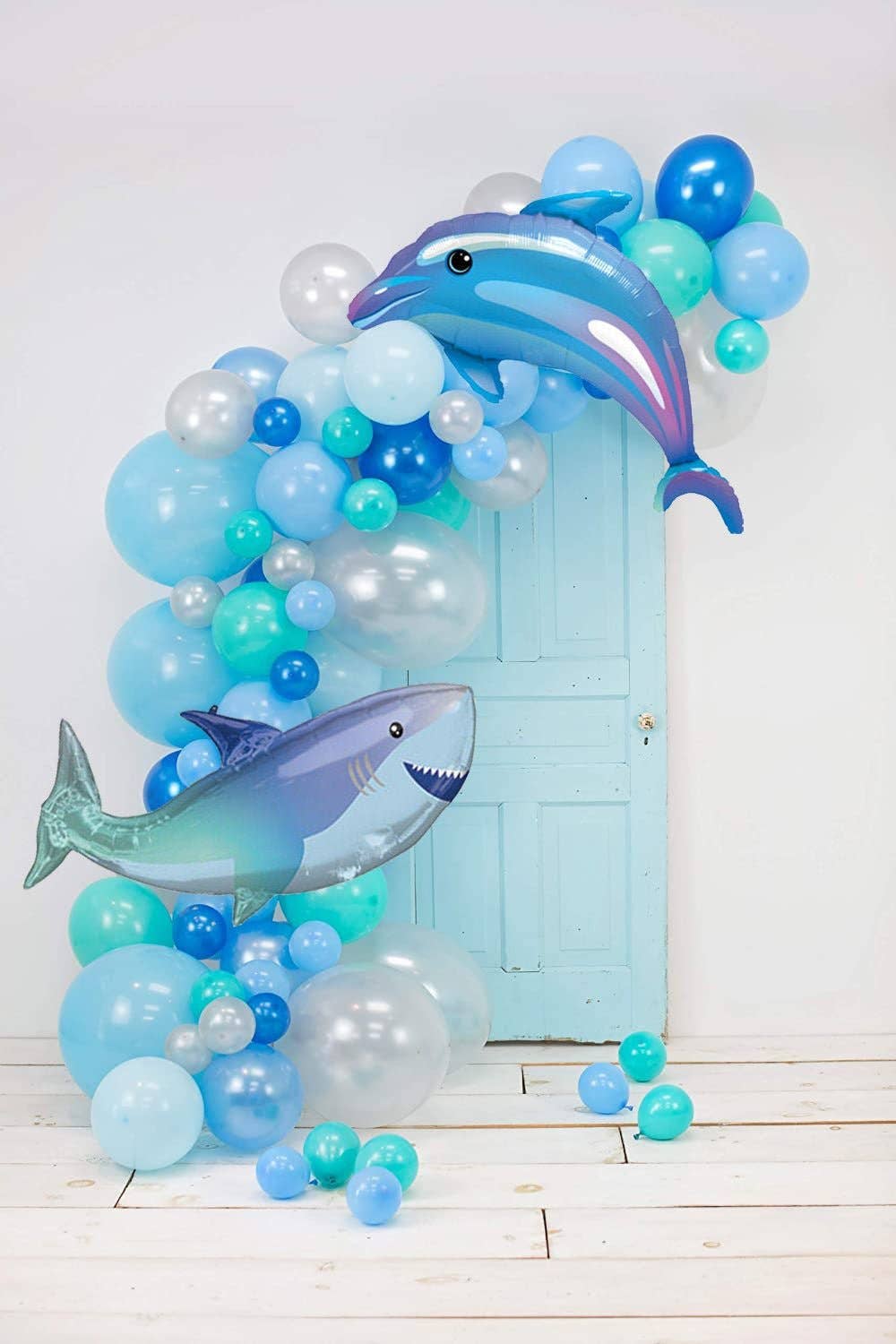 Ellie's Party Supply - Wholesale Balloon - Blue Baby Shark Party Balloon Arch Kit - Balloon Garland Kit1