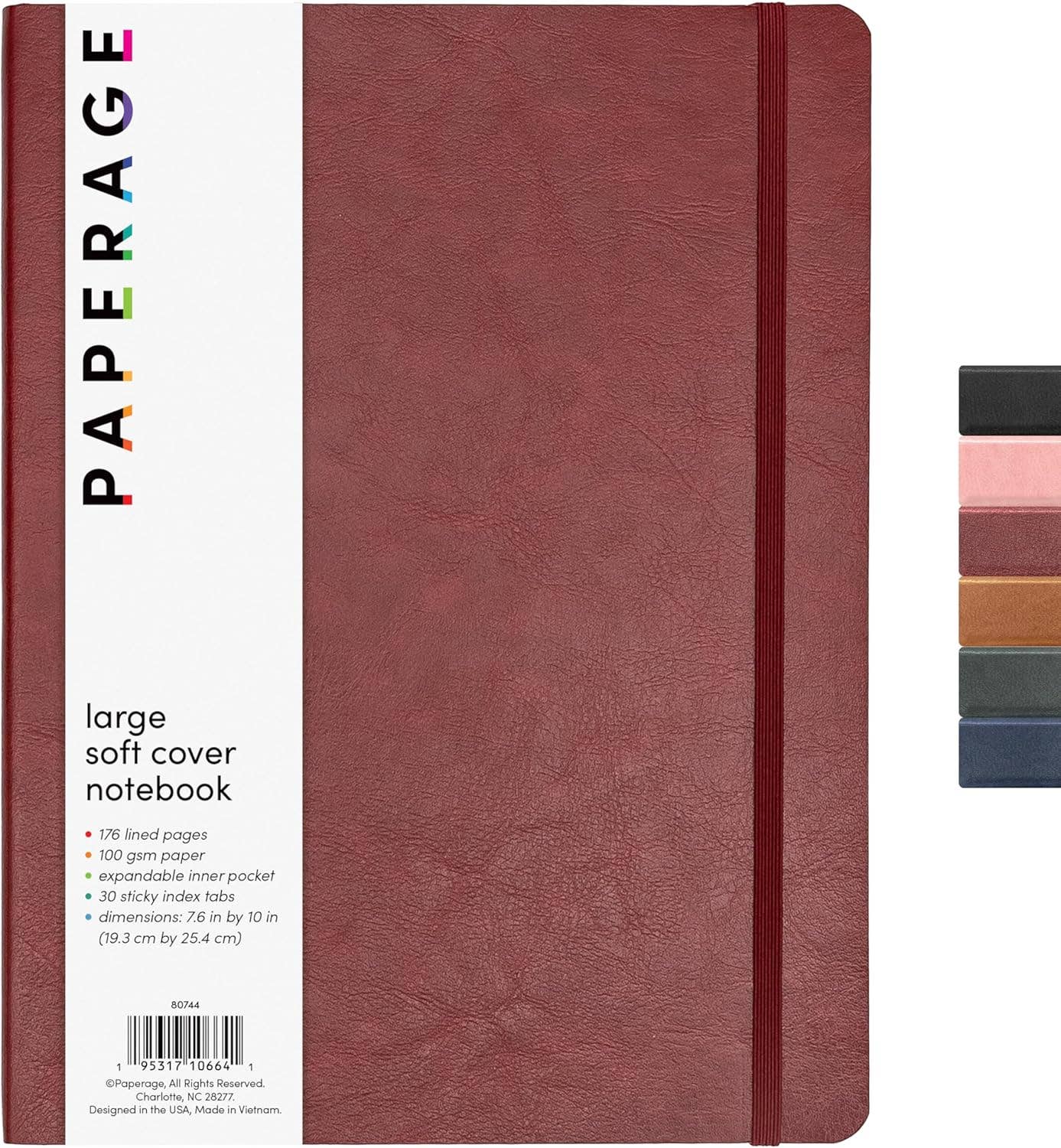 Paperage - Wholesale Notebook - 176PG Large Softcover Lined Journal Notebook2