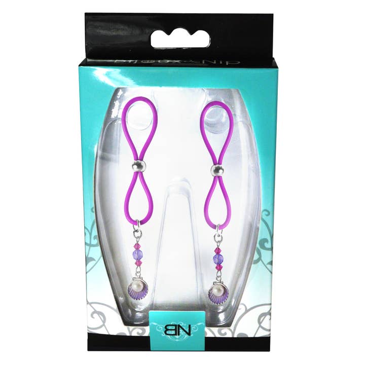 Aloni per capezzoli - Perline viola - Fascia in silicone viola per la vendita all'ingrosso da parte di Bijoux De Nip