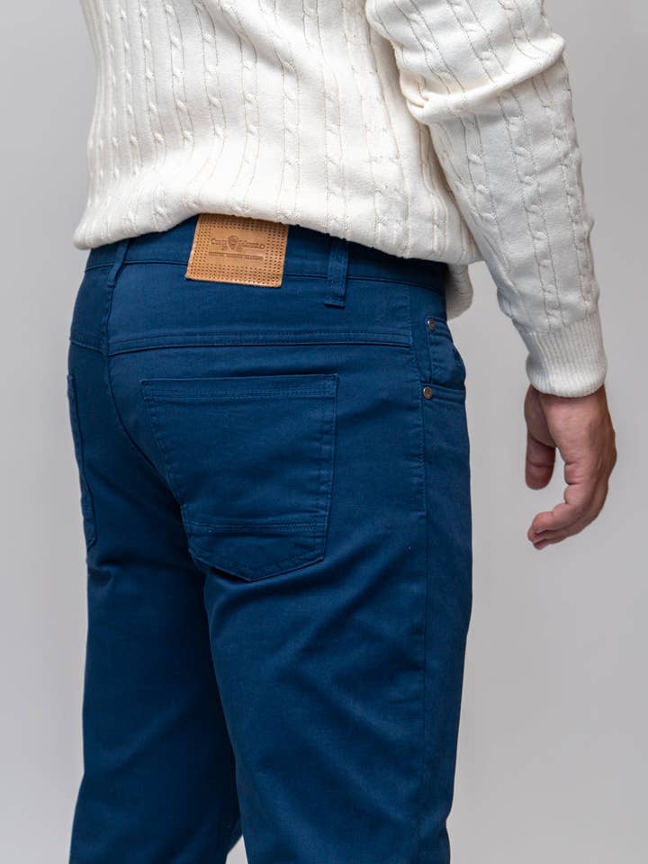 Custi Mikelo: Men's Clothing & Christmas Gifts - Wholesale Pants - Men's - 5-Pocket Blue Trousers0