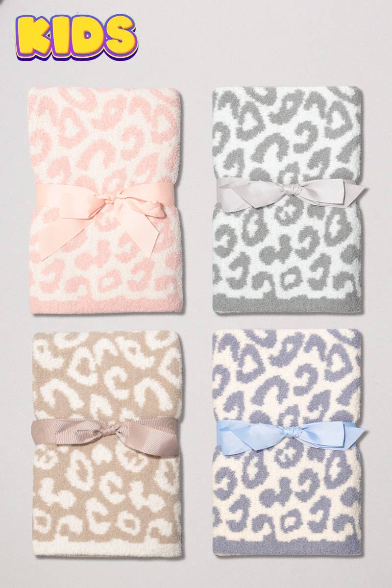 Fashion City – Engroshandel Sengetæppe - Børn og baby – Blødt luksuriøst tæppe til børn med leopardprint1