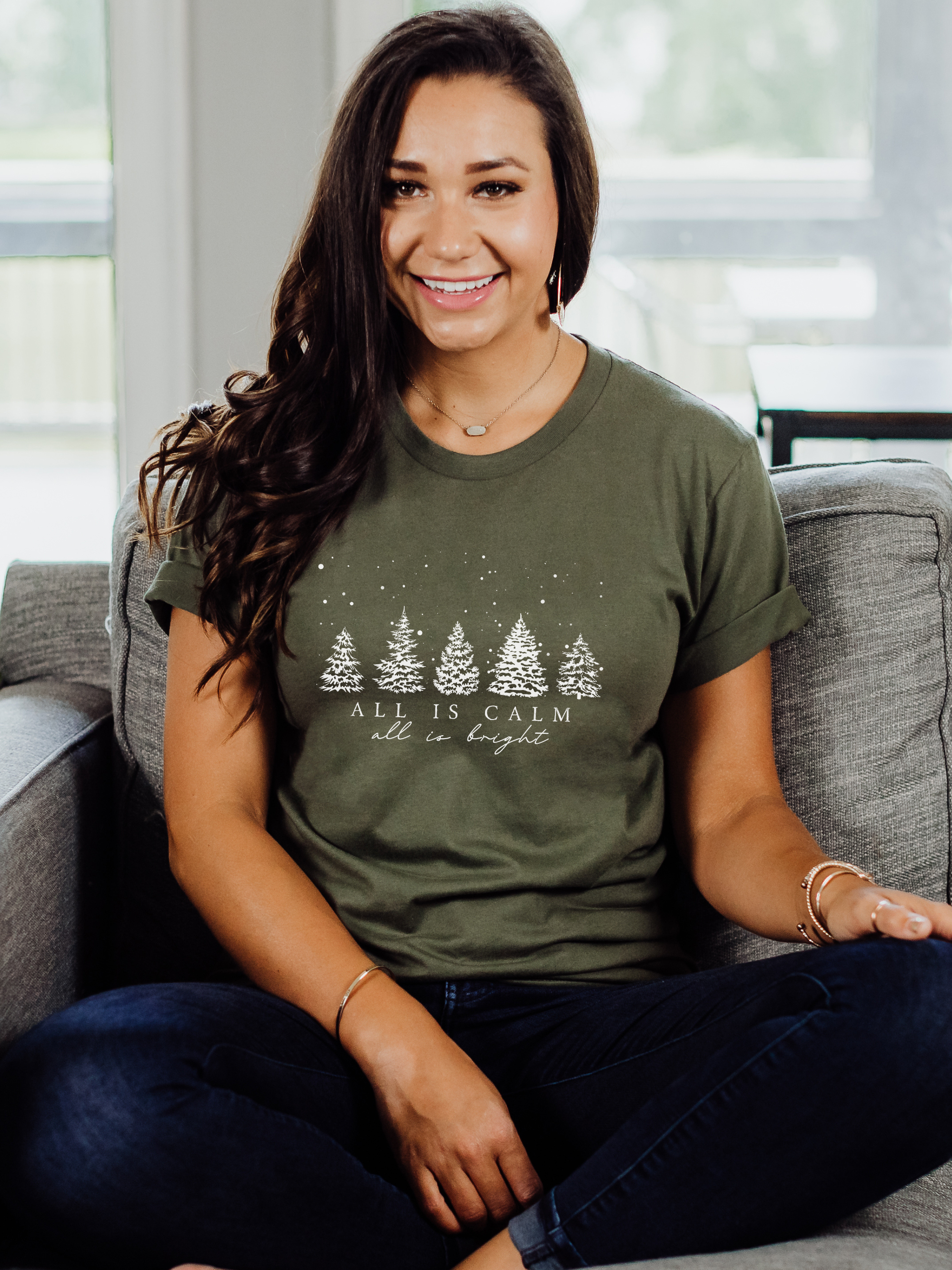 Scripted Pearl - Wholesale T-Shirt (Graphic) - Women's - Christian Tshirts, Christmas T Shirts, Silent Night23